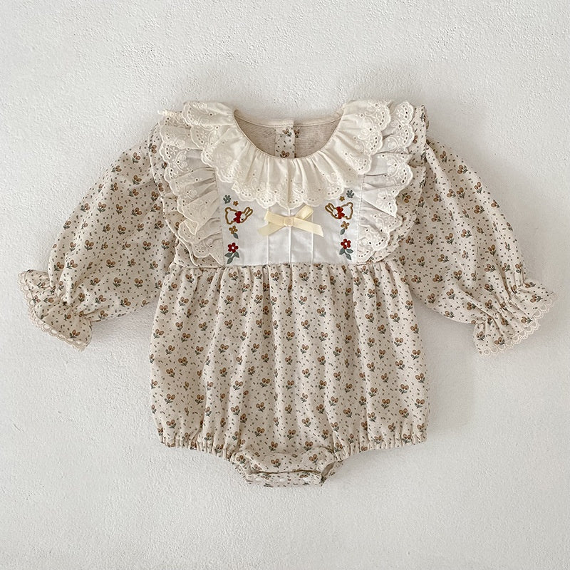 【BABY&KID】フレンチ小花柄ロンパース、ワンピースSK107917