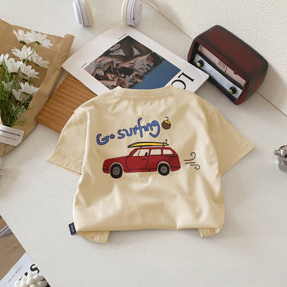 【BABY&KID】夏新作 車柄半袖TシャツSK092120