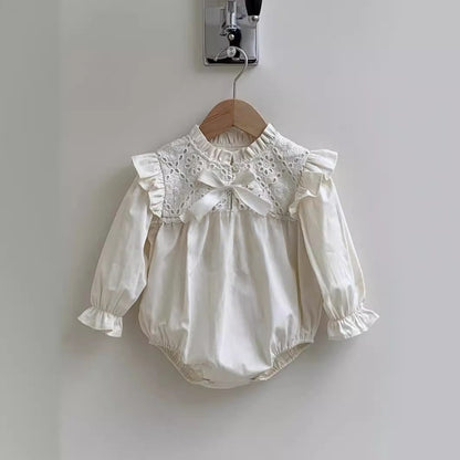 【BABY-予約限定】フリル蝶結びロンパースSK101213
