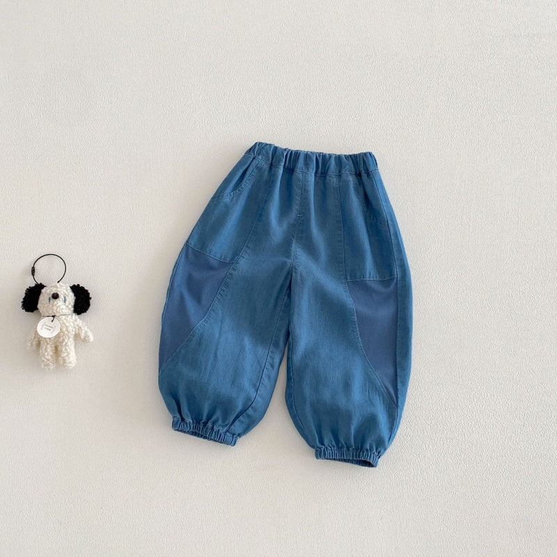 【BABY&KID】夏新作韓国風ストライプ半袖シャツ、デニムパンツSK104824