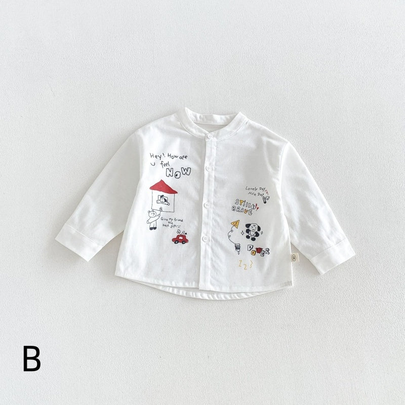 【BABY&KID】カートゥーンプリントシャツ、カジュアルパンツSK107216