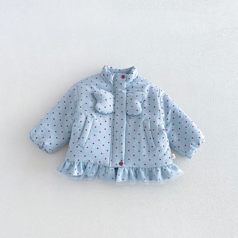 【BABY&KID】冬新作かわいいドット中綿ジャケットSK108514