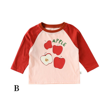 【BABY&KID】北欧風カートゥーンラグランTシャツ、ポケットパンツSK101336