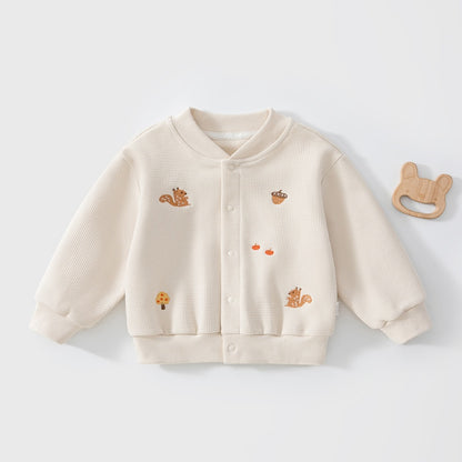 【BABY&KID】ワッフル刺繍ベースボールジャケットSK107529