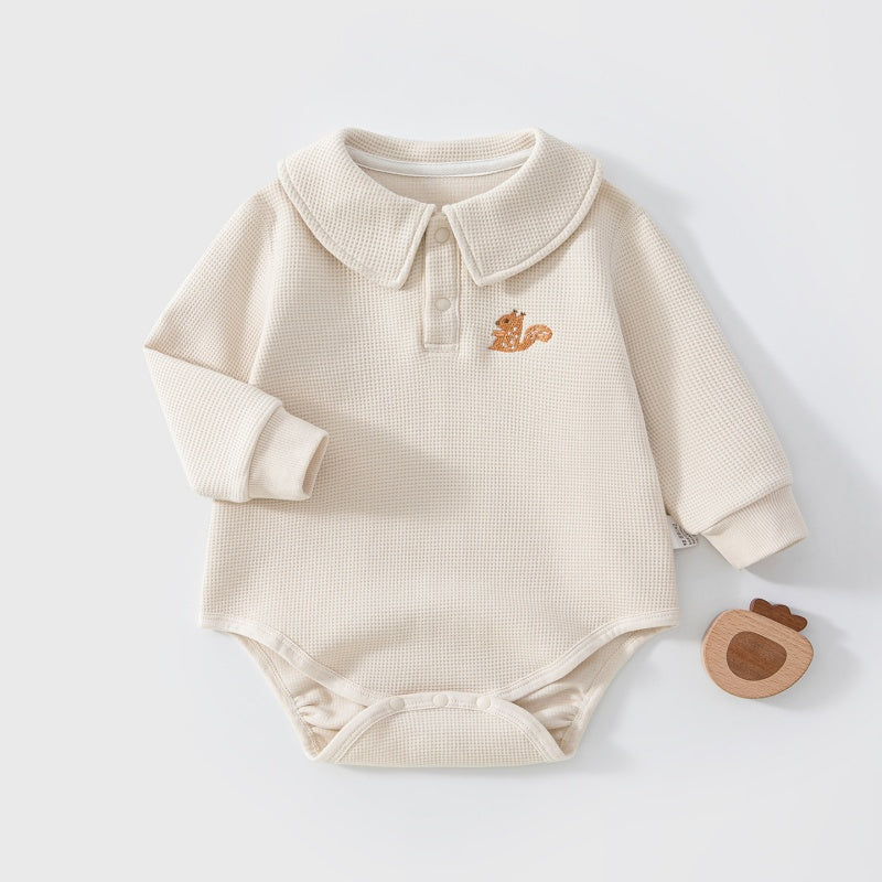 【BABY】ワッフル刺繍ロンパースSK107519