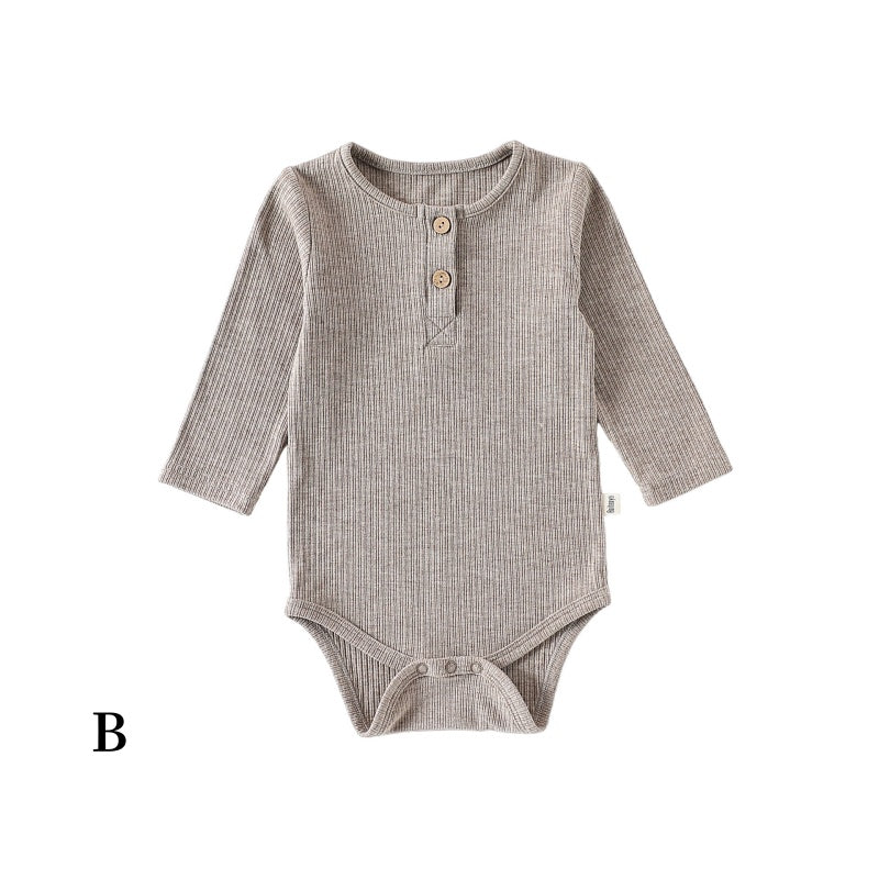 【BABY】北欧風無地リブロンパース、レギンスSK101322