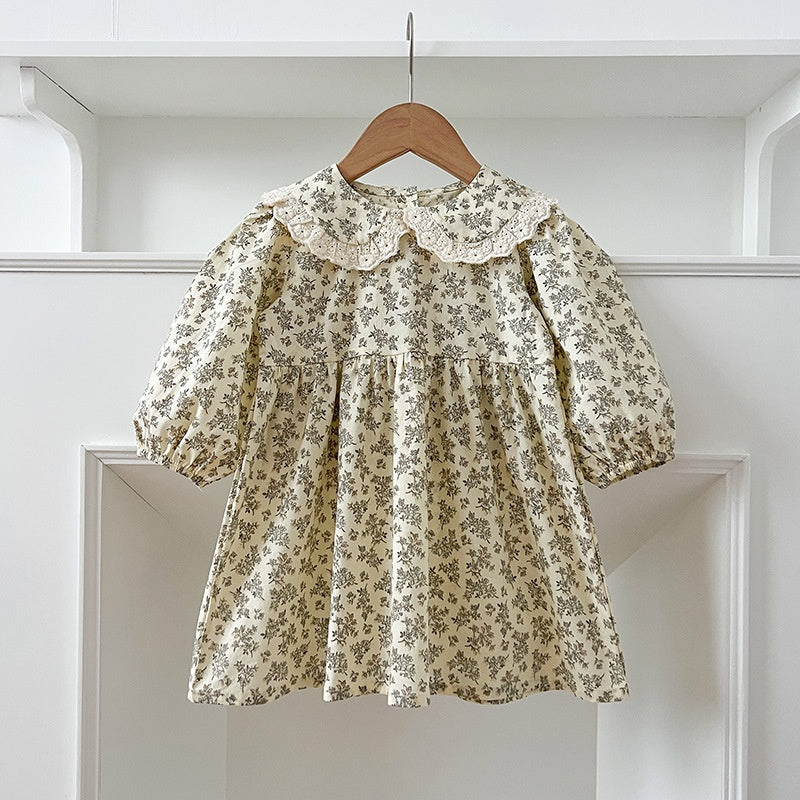 【BABY&KID】丸襟小花柄ロンパース、ワンピースSK107918