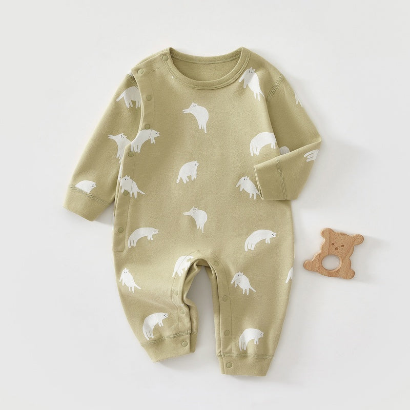 【BABY】カートゥーンプリントサイドオープンカバーオールSK107518