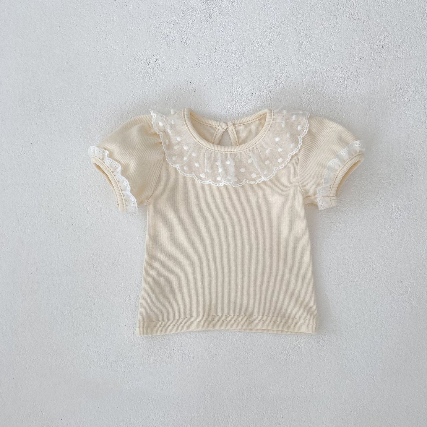 【BABY】夏新作 レースクリームロンパース、ＴシャツSK061805