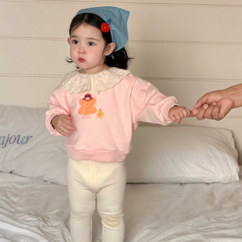 【BABY&KID】レース襟カートゥーンスウェットSK104311