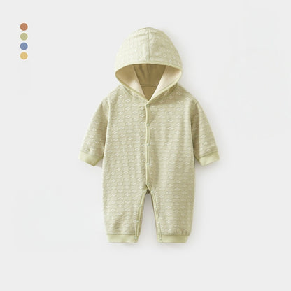 【BABY】冬新作北欧風レトロ裏起毛フードカバーオールSK102633