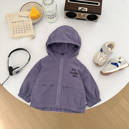 【BABY&KID】ロゴ刺繍フード付きマウンテンパーカーSK100217