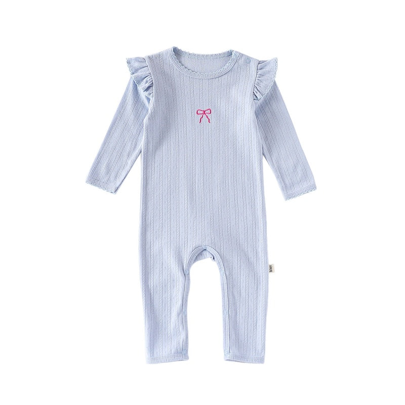 【BABY】北欧風フリル袖リブカバーオールSK101326