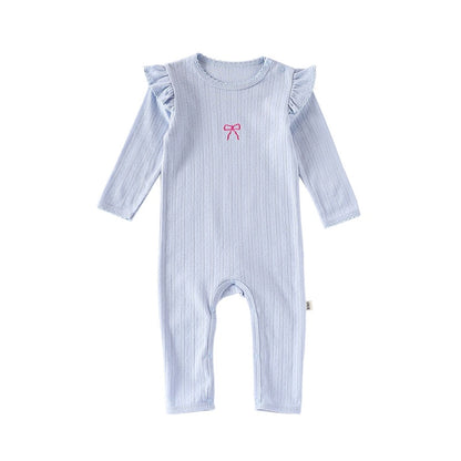 【BABY】北欧風フリル袖リブカバーオールSK101326