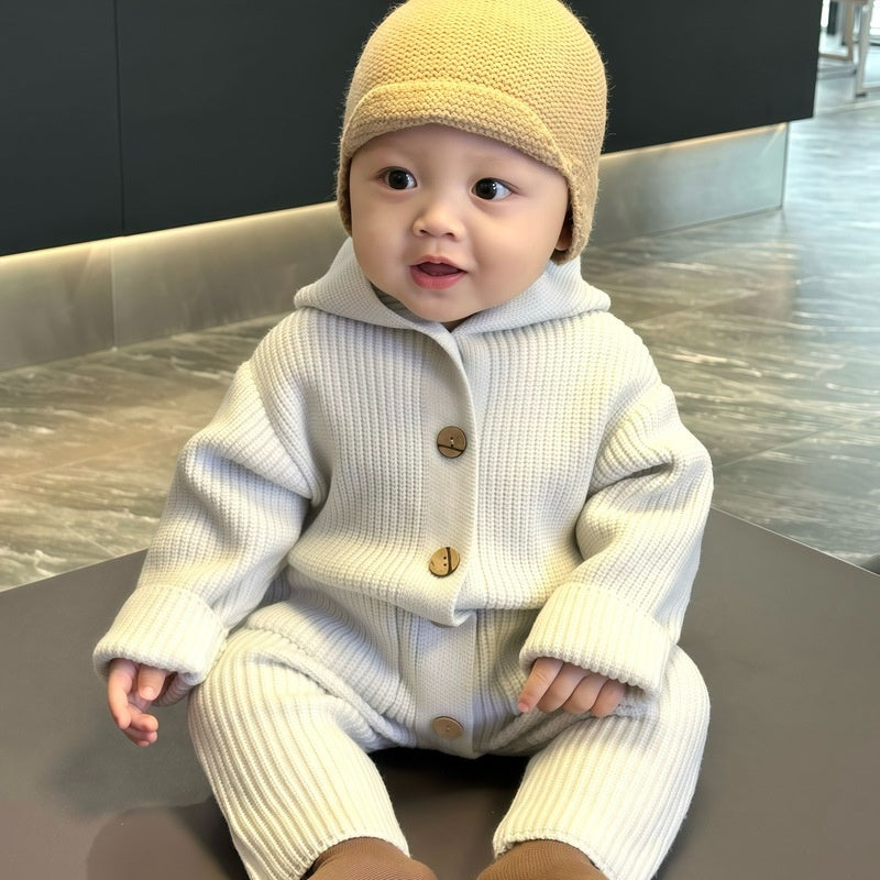 【BABY】フード付きニットカバーオールSK107901