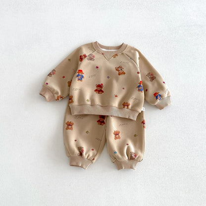 【BABY&KID】くまカートゥーンセットアップSK106610