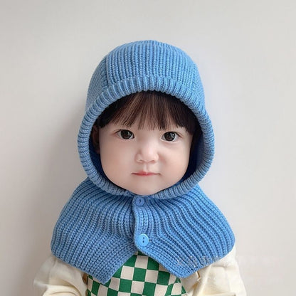 【HAT】マフラー付きニット帽子SK101624