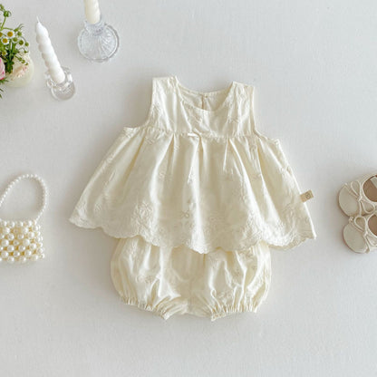【BABY&KID】夏新作 クリーム可愛いカーディガン、セットアップSKO71203