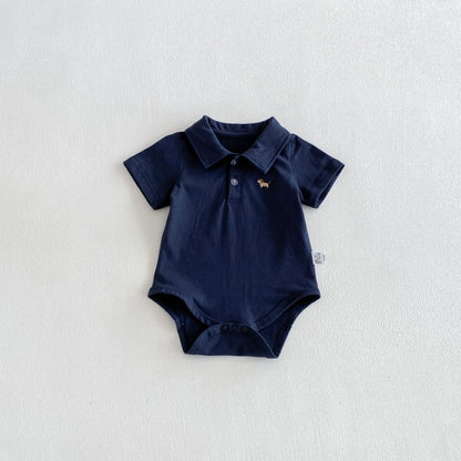 【BABY】夏新作カートゥーン刺繍ロンパースSK106517