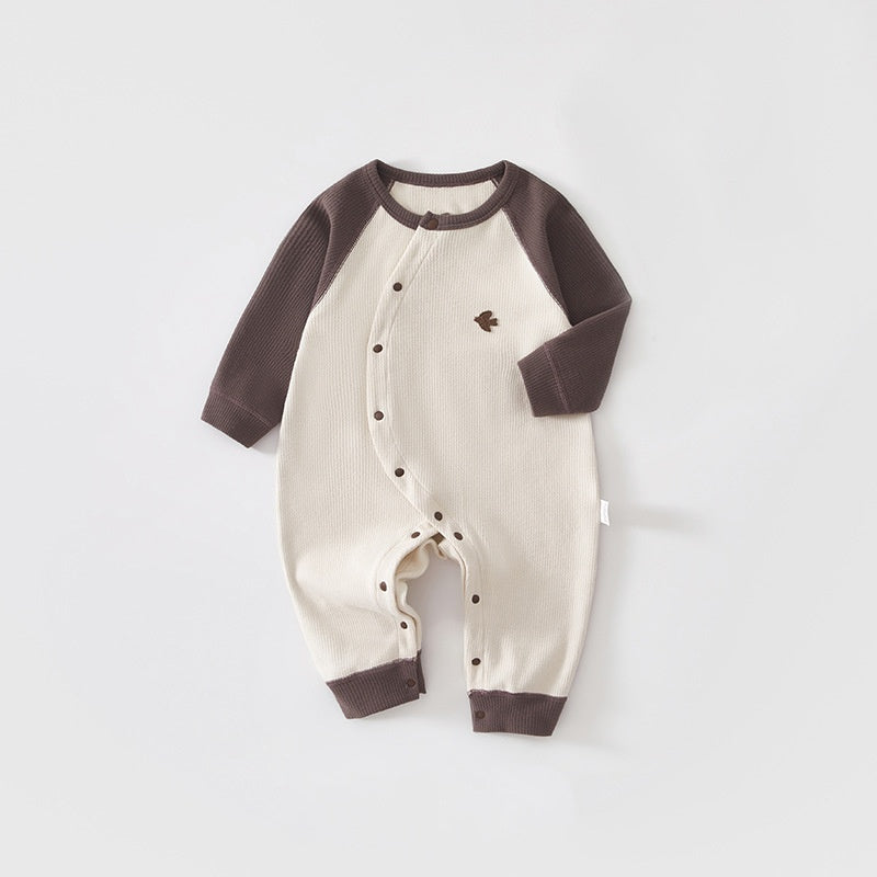 【BABY】北欧風カートゥーンワッペン綿カバーオールSK102625