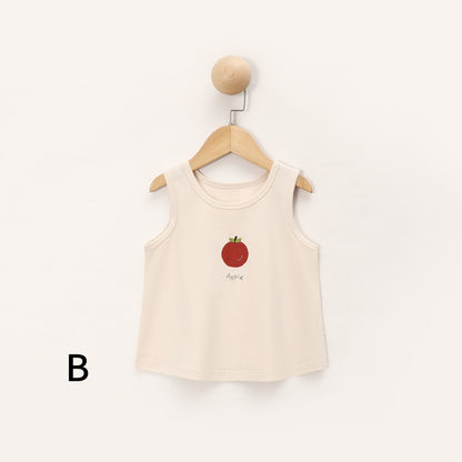 【BABY&KID】夏新作 北欧風ベビー柄ノースリーブトップスSK092017