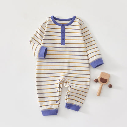 【BABY】北欧風レトロボーダーカバーオールSK102626