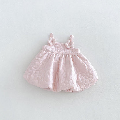 【BABY&KID】冬新作厚手フラワーワンピース、ハイネックニットSK107725