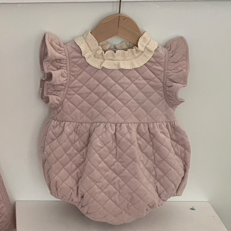 【BABY&KID-予約限定】冬新作韓国風中綿スイートロンパース、ワンピースSK102235