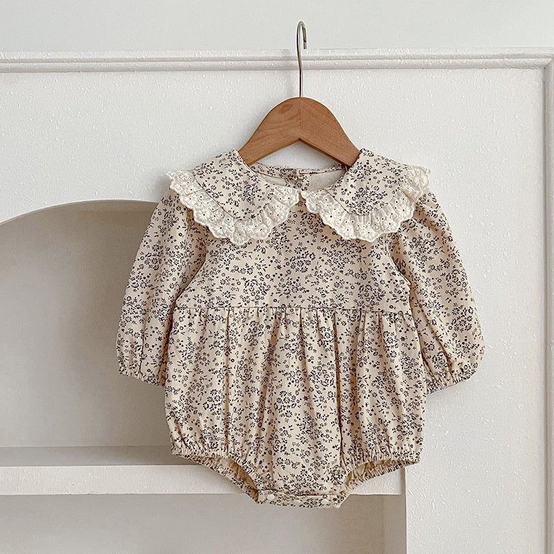 【BABY&KID】丸襟小花柄ロンパース、ワンピースSK107918