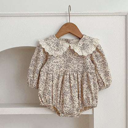 【BABY&KID】丸襟小花柄ロンパース、ワンピースSK107918