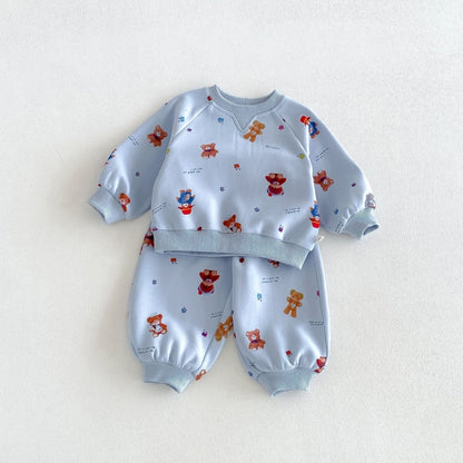 【BABY&KID】くまカートゥーンセットアップSK106610