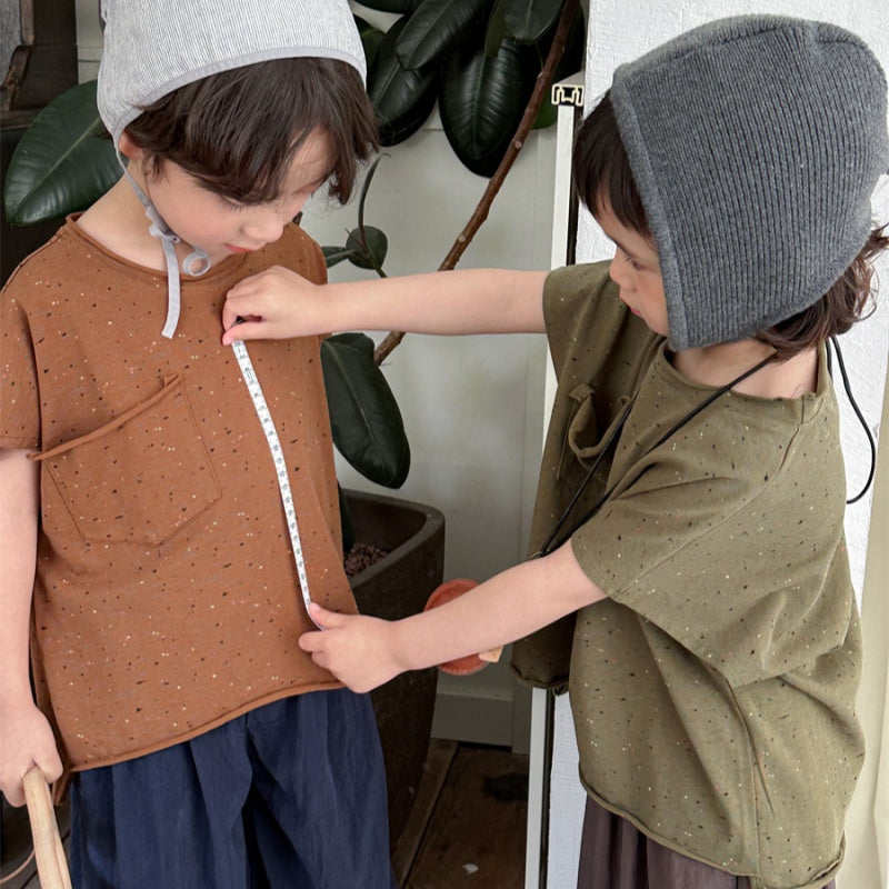 【BABY&KID】夏新作 切りっぱなし半袖TシャツSK080507