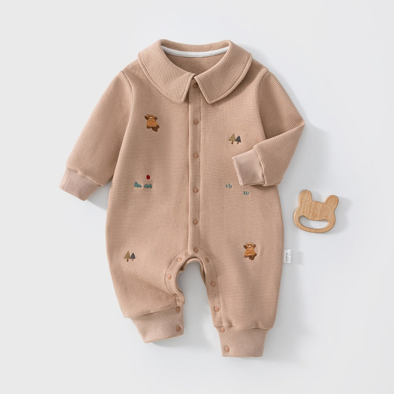 【BABY】ワッフル刺繍カバーオールSK107524
