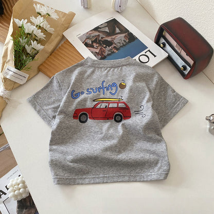 【BABY&KID】夏新作 車柄半袖TシャツSK092120