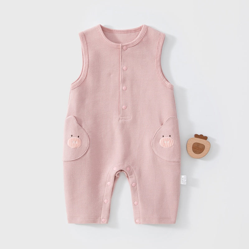 【BABY】カートゥーンポケットワッフルカバーオールSK107527