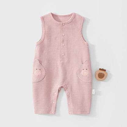 【BABY】カートゥーンポケットワッフルカバーオールSK107527