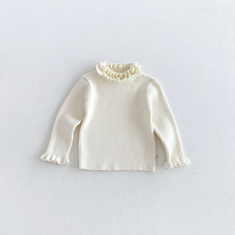 【BABY&KID】ドット裏起毛ワンピース、フリル襟ニットSK108110