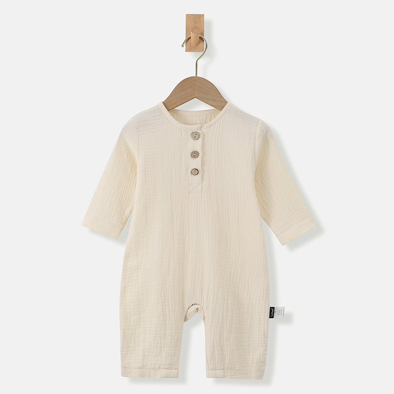 【BABY&KID】北欧風 ボーダーボタン付けオールインワンSK012523