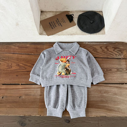 【BABY&KID】カートゥーン柄カジュアルセットアップSK100829