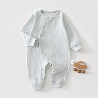 【BABY】北欧風ジャカード前開きカバーオールSK102624