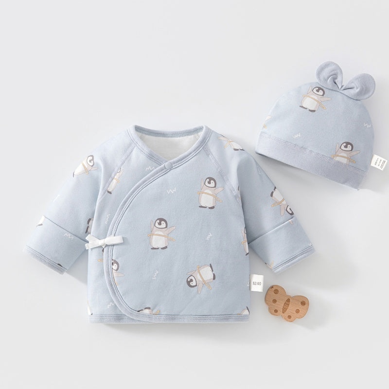 [BABY] Winter New Cartoon Quilted Short Underwear & Hat SK108201
