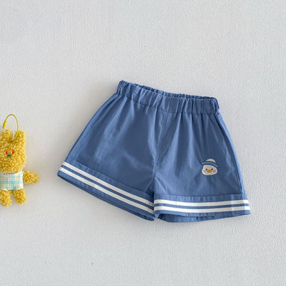 【BABY&KID】夏新作 カートゥーン丸襟Tシャツ、ショートパンツSK105114