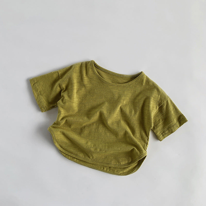 【BABY&KID】夏新作 無地コットンTシャツSK080804