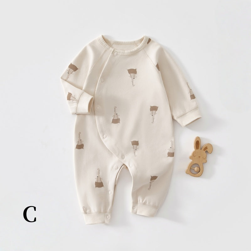 【BABY】北欧風アニマル柄綿カバーオールSK102620