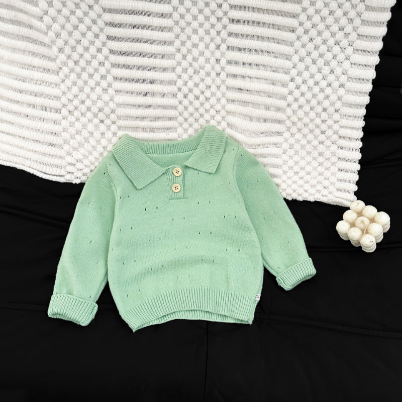 【BABY&KID】冬新作おしゃれ透かし編みニットSK103016