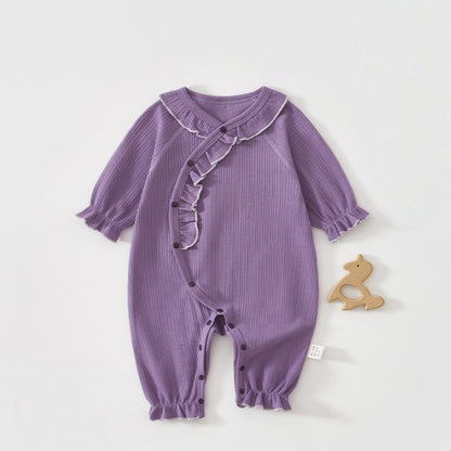 【BABY】北欧風フリルやわらかカバーオールSK102611