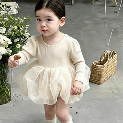 【BABY】チュールニットロンパースワンピースSK107412