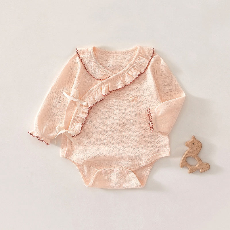 【BABY】蝶結びフリルロンパースSK104407