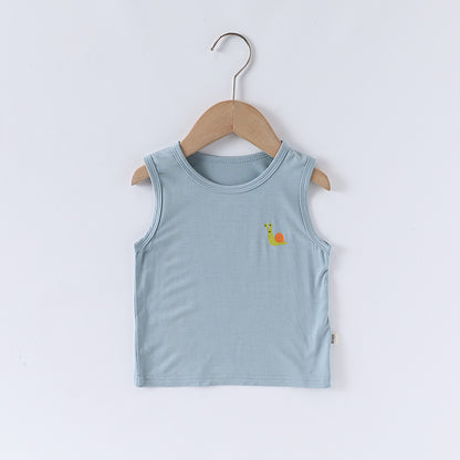 【BABY】夏新作 北欧風 キャラクタープリントノースリーブTシャツSK091306