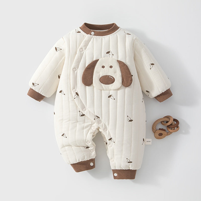 [BABY] New Winter Collection Cartoon All-Over Print Quilted Coverall SK108214